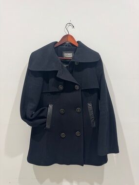 Women’s Mackage Black Double-Breasted Peacoat